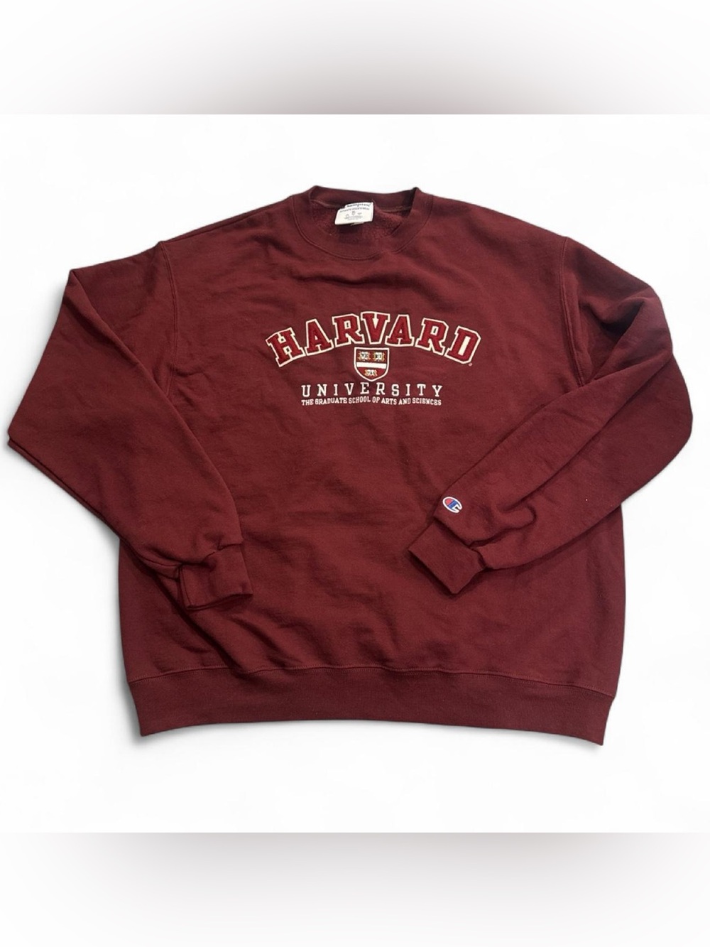 Champion Maroon Harvard Crewneck Sweatshirt